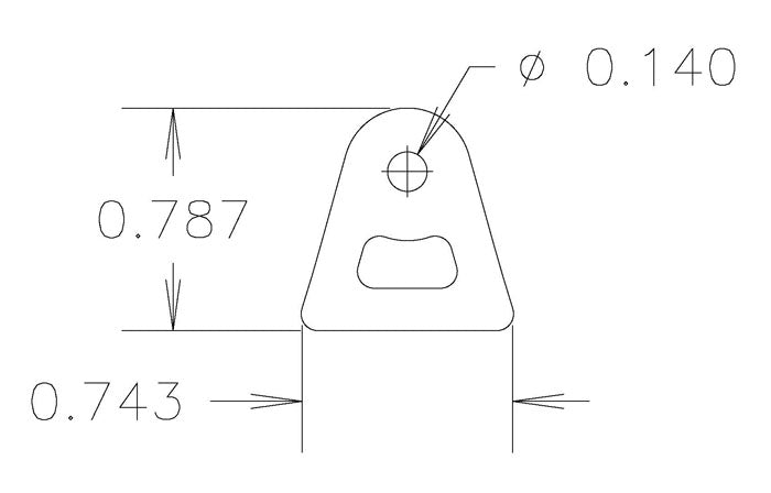 Pestaña de chasis, plana n.° 119, material 4130, 0,06" de grosor, 4 piezas
