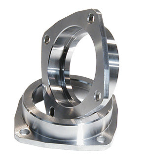 Housing End, fits large Ford bearing, symmetrical brake bolt pattern