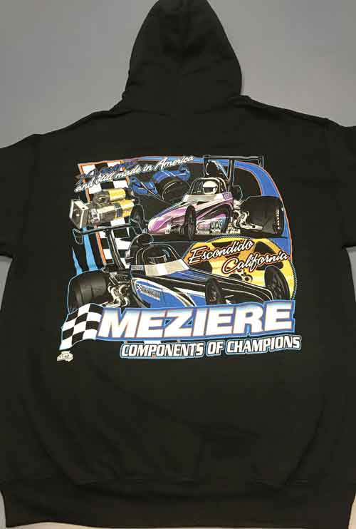 Hooded Sweatshirt, Dragster Design, Adult XX-Large