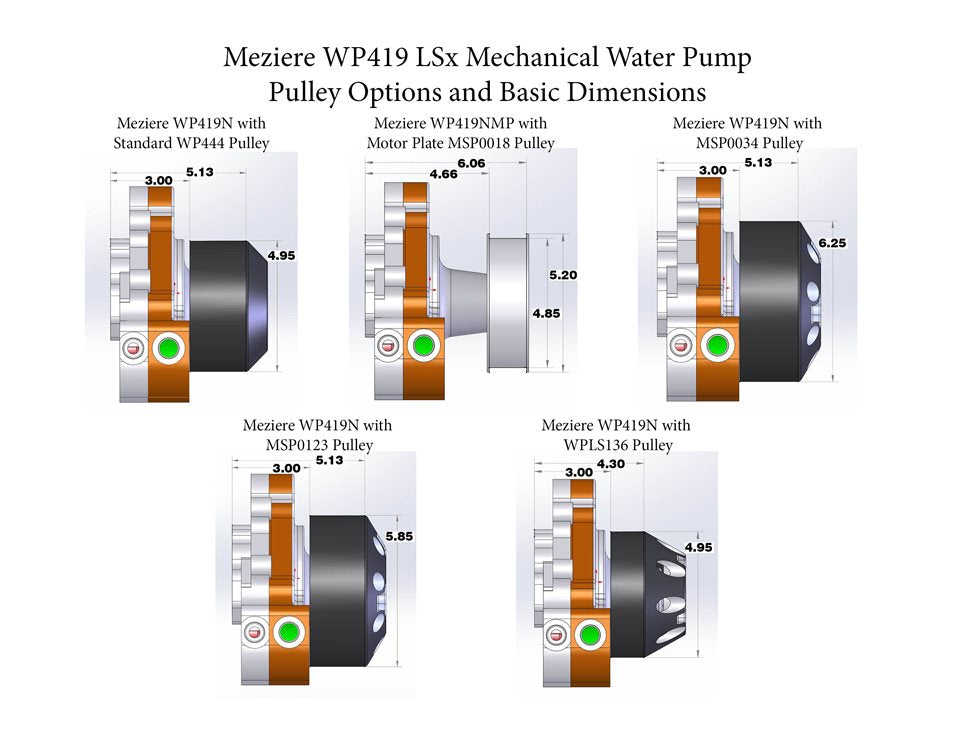 5" LS Mechanical Pulley, Blower Clearance