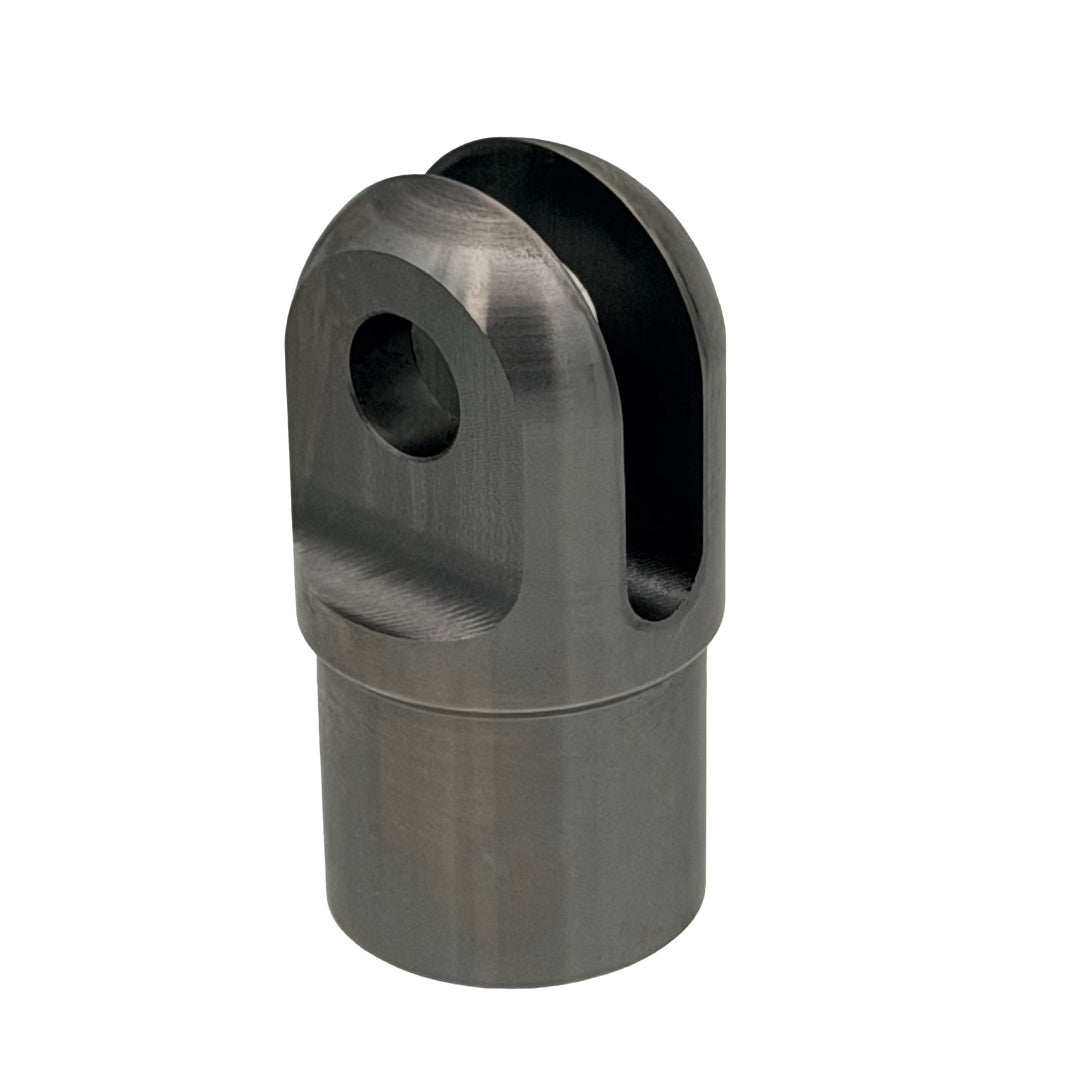 Clevis End, Fits 1.50" x .065 Tube, .385 Slot, .500 Cross Hole