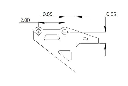 Chassis Tab, Pump Mount for Square Frame Rails