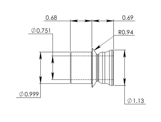 Misalignment Bushing, fits 1" bore, 3/4" ID for bolt.