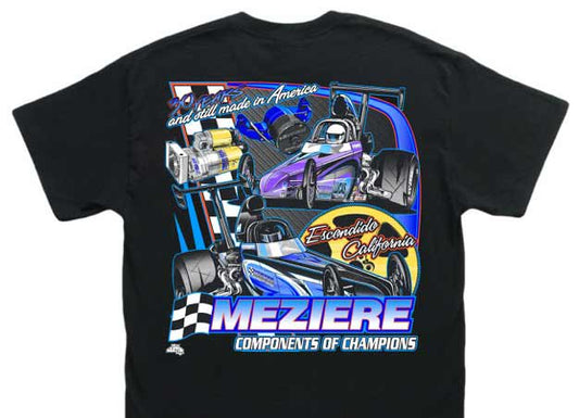 Racing Apparel, Black T-Shirt, Dragsters Design, Adult Small
