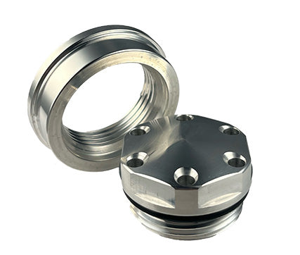 Cap and Bung Assembly, AN #16 Style, Aluminum Bung