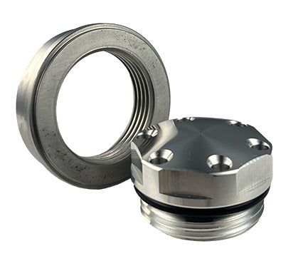 Cap and Bung Assembly, AN #16 Style, Steel Bung