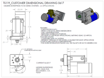 True Start for GM LSx, 100 Series, for 168 tooth