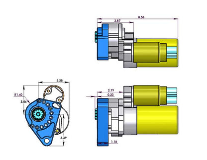 True Start for Mopar, Mid-plate Mount, 12 Pitch