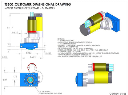 True Start for Chevrolet, 500 Series for 168 tooth