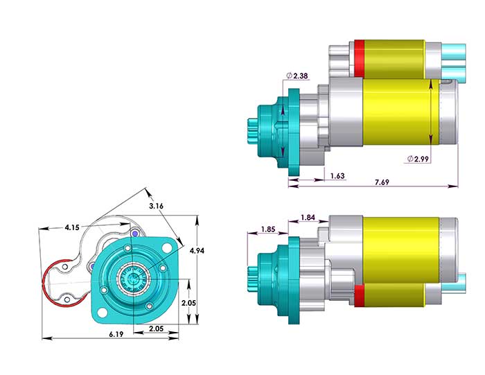Starter, Mercury Marine Bell Housing Mount