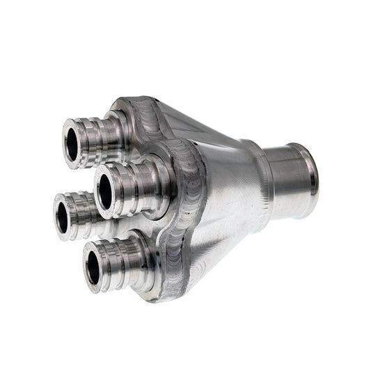 Four to One Manifold, 1.5" hose to 3/4 Wiggins