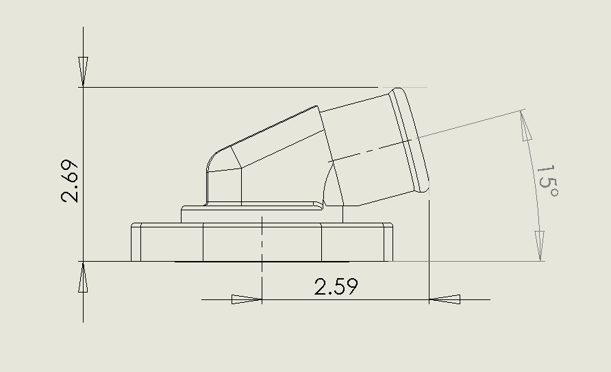 Water Neck, Low Swivel 360 degree, fits Chevy and BB Mopar