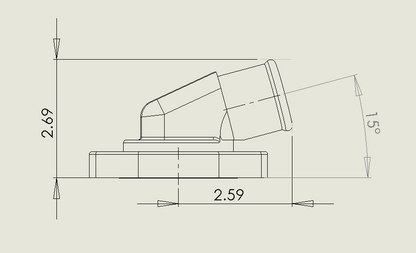 Water Neck, Low Swivel 360 degree, fits Chevy and BB Mopar