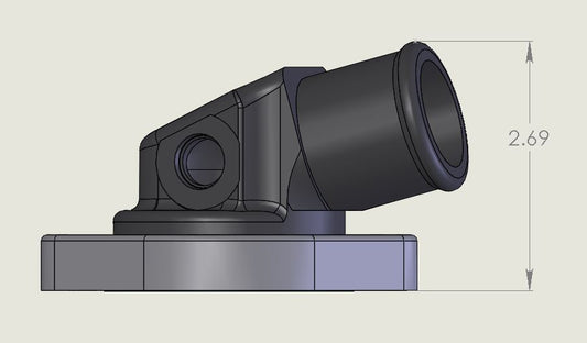 Water Neck, Low Swivel 360 degree, fits Chevy and BB Mopar, #6AN Side Ports