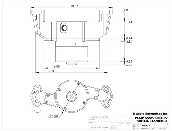 Electric Pump Chevy SB, Standard
