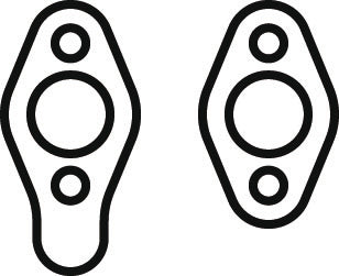 Replacement Gasket, SBC Flange, Pair