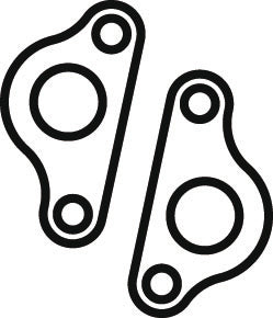 Replacement Gasket, SB Mopar Flange, Pair