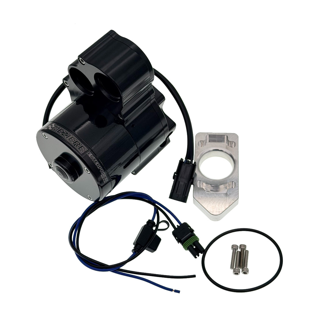 Electric Pump, Radiator Mounted, High Flow, Dual Out, 55 GPM, Trans Pan Ready