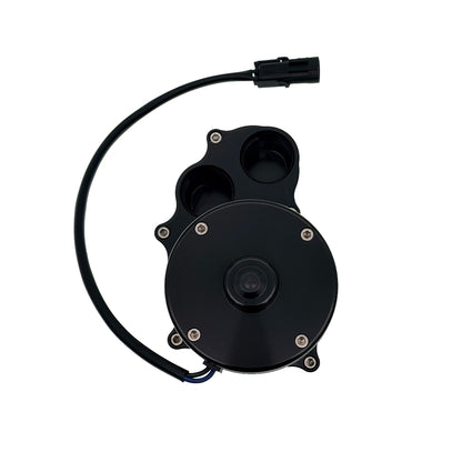 Electric Pump, Radiator Mounted, High Flow, Dual Out, 55 GPM, Trans Pan Ready